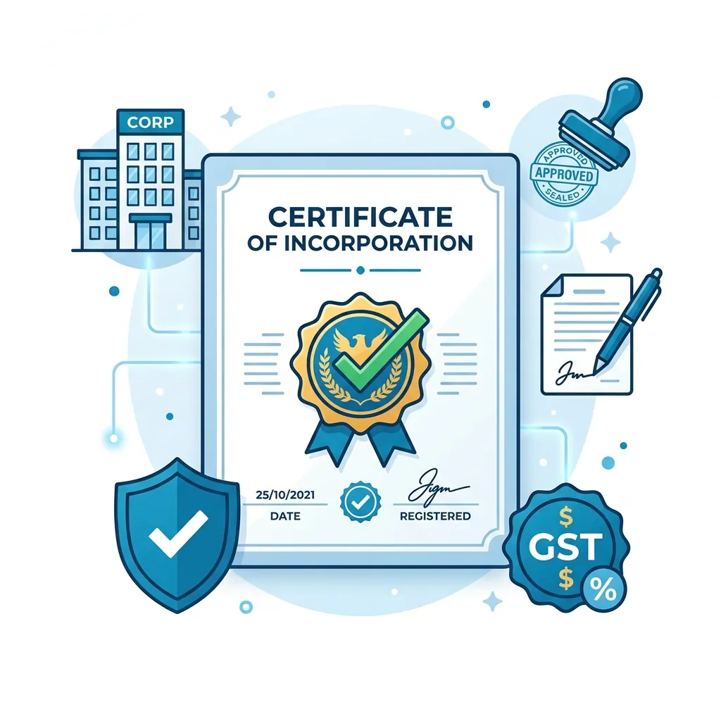 Company Registration Graphic Illustration