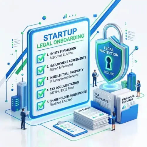 Startup Legal Support Graphic Illustration