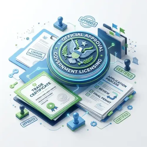 Government Liaison & Licensing Graphic Illustration